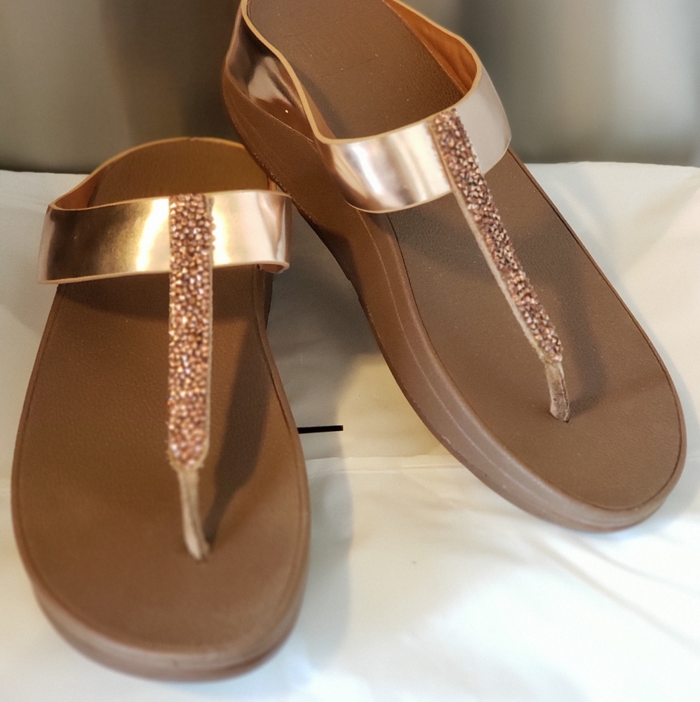 Rose Gold FitFlop with Sparkly Accent
